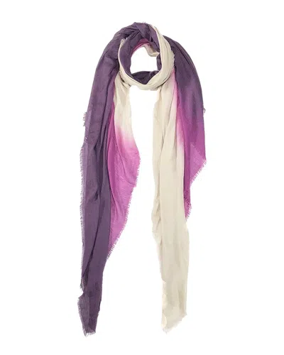 Blue Pacific Vintage Dip-dye Ombre Cashmere-blend Scarf In Multi