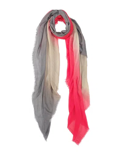 Blue Pacific Vintage Dip-dye Ombre Cashmere-blend Scarf In Red