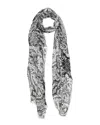 Blue Pacific Vintage Paisley Print Cashmere-blend Scarf In Black