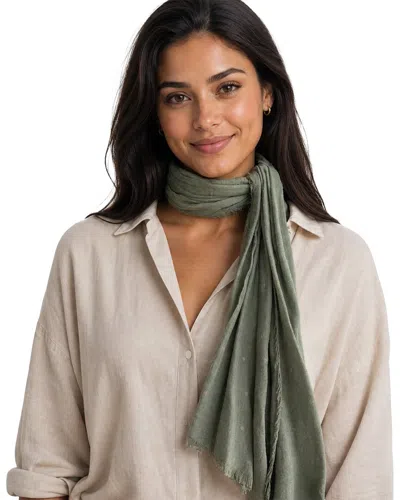 Blue Pacific Vintage Stars Cashmere-blend Neckerchief In Green