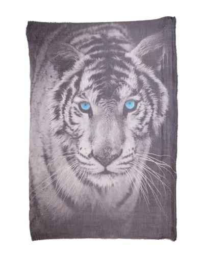 Blue Pacific White Tiger Scarf In Gray