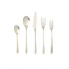 Blue Pheasant Alba Flatware Set In Silver In White