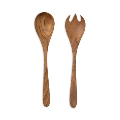 Blue Pheasant Aldwin 2 Piece Serving Set In Brown