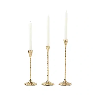 Blue Pheasant Alina Candle Holder, Set Of 3 In Gold