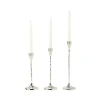 Blue Pheasant Alina Candle Holder, Set Of 3 In Silver