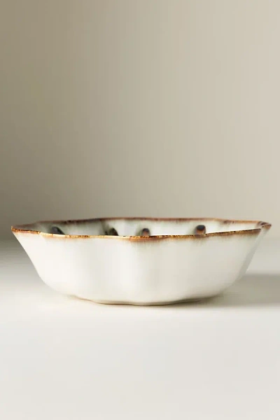 Blue Pheasant Amoria Large Serve Bowls, Set Of 2 In White