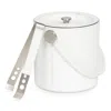 Blue Pheasant Brisbane Leather Ice Bucket In White