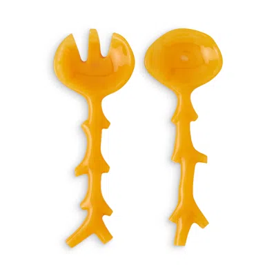 Blue Pheasant Celina Serving Set In Marigold
