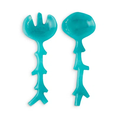 Blue Pheasant Celina Serving Set In Turquoise
