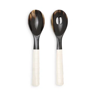 Blue Pheasant Halette Serving Set In Black