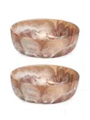 Blue Pheasant Hugo 2-piece Small Serving Bowl Set In Brown