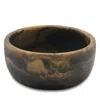 Blue Pheasant Hugo Black And Gold Swirled Resin Serving Bowl, Set Of 2