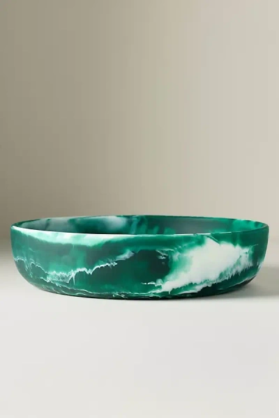Blue Pheasant Hugo Large Resin Serving Bowl In Green