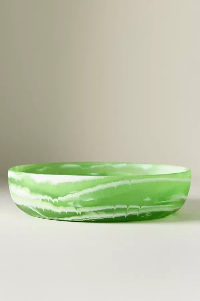 Blue Pheasant Hugo Large Resin Serving Bowl In Green