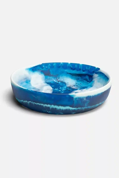 Blue Pheasant Hugo Large Resin Serving Bowl In Blue