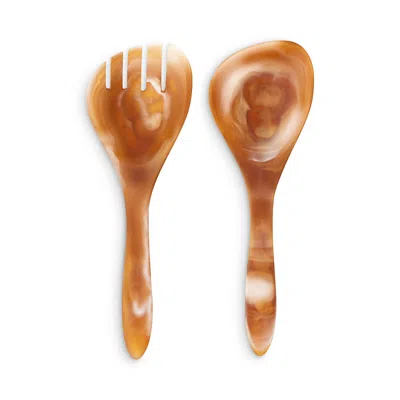Blue Pheasant Laney 2 Piece Serving Set In Brown