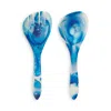 Blue Pheasant Laney 2 Piece Serving Set In Blue
