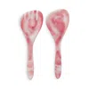Blue Pheasant Laney 2 Piece Serving Set In Pink