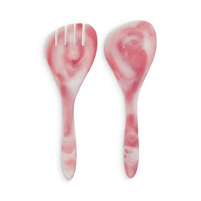 Blue Pheasant Laney 2 Piece Serving Set In Pink