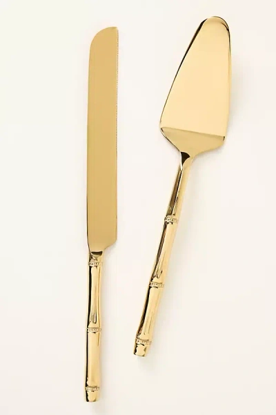 Blue Pheasant Liliana Cake Serve Set In Gold