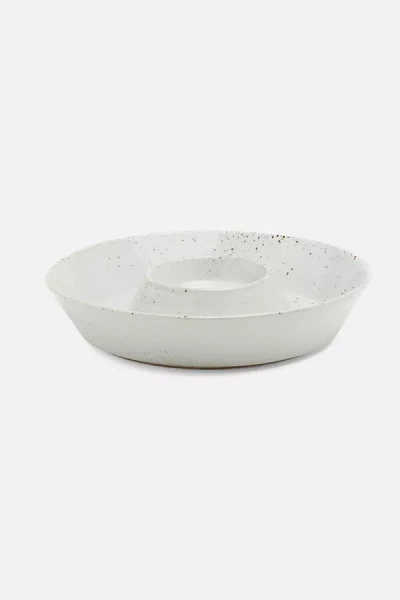 Blue Pheasant Marcus Chip & Dip Bowl In White