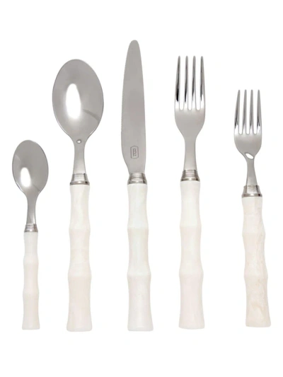 Blue Pheasant Montecito 5-piece Flatware Set In Ivory