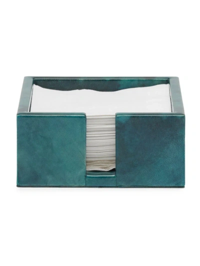 Blue Pheasant Nelson 2-piece Cocktail Napkin Tray Set In Blue Gloss