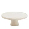 Blue Pheasant Samantha 7.5 Marble Cake Stand In White Marble