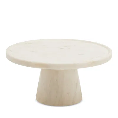 Blue Pheasant Samantha 9.5 Marble Cake Stand In White Marble