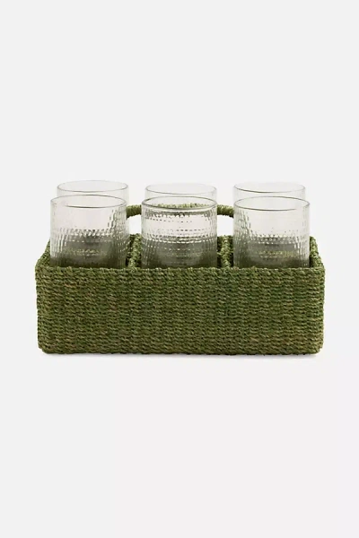 Blue Pheasant Voru Glassware Caddy In Green