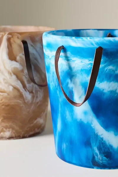 Blue Pheasant Wesley Swirled Resin Champagne Bucket In Blue