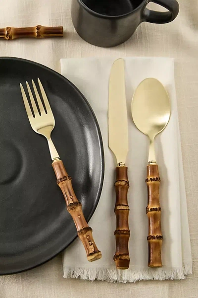 Blue Pheasant Zoya Flatware, Set Of 5 In Gold