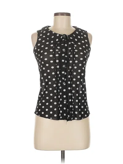 Pre-owned Blue Plate Sleeveless Blouse In Black