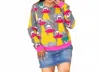 Blue Platypus Cats In Space French Terry Pullover In Multi In Multi