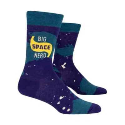 Blue Q Big Space Nerd Men's Socks In Blue
