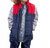 Blue Quail Clothing Co. Fall Puffer Plaid Vest In Navy And Red In Blue