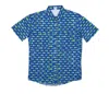 Blue Quail Clothing Co. Men's Short Sleeve Shirt In Mahi Mahi In Blue