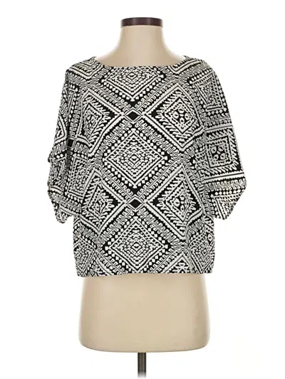 Pre-owned Blue Rain 3/4 Sleeve Blouse In Black