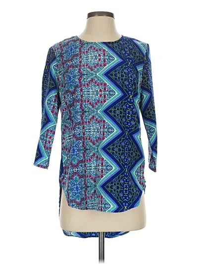 Pre-owned Blue Rain 3/4 Sleeve Blouse In Blue