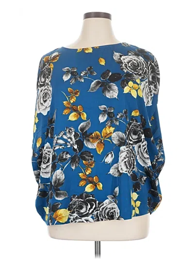 Pre-owned Blue Rain 3/4 Sleeve Blouse In Blue