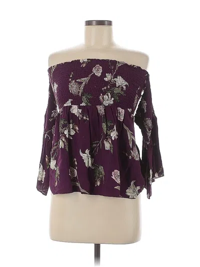 Pre-owned Blue Rain 3/4 Sleeve Blouse In Purple