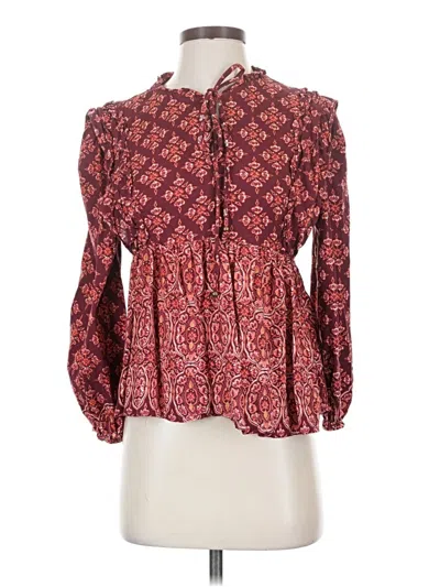Pre-owned Blue Rain 3/4 Sleeve Blouse In Red