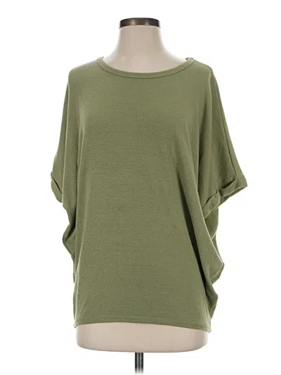 Pre-owned Blue Rain 3/4 Sleeve T-shirt In Green
