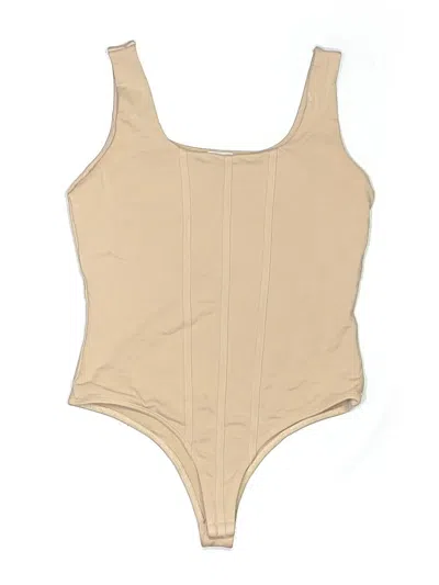 Pre-owned Blue Rain Bodysuit In Tan