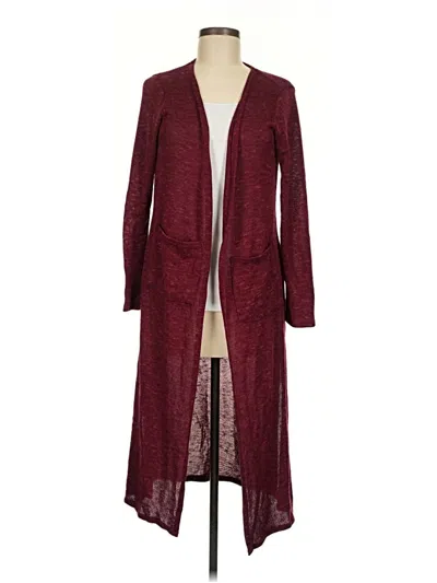 Pre-owned Blue Rain Cardigan Sweater In Burgundy