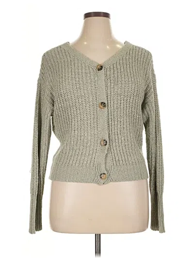 Pre-owned Blue Rain Cardigan Sweater In Green