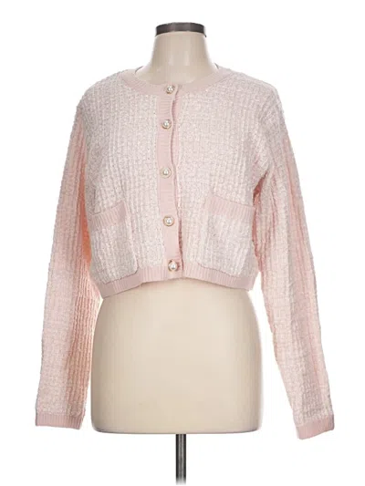 Pre-owned Blue Rain Cardigan Sweater In Pink