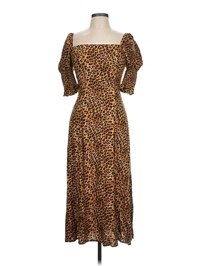 Pre-owned Blue Rain Casual Dress In Brown