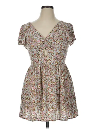 Pre-owned Blue Rain Casual Dress In Brown