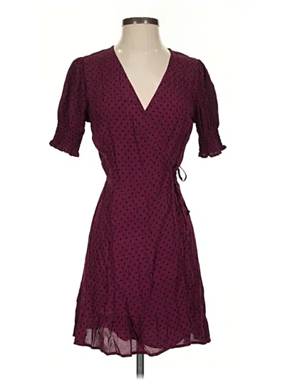 Pre-owned Blue Rain Casual Dress In Burgundy